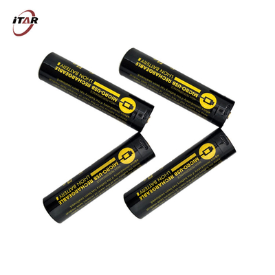 USB 18650 3.7 V Battery , 3300mAh Lithium Ion Rechargeable Battery 12.21Wh